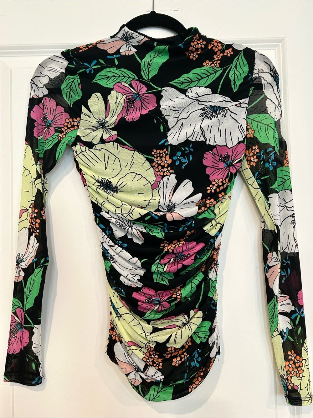 Afrm Mesh Floral Long Sleeve